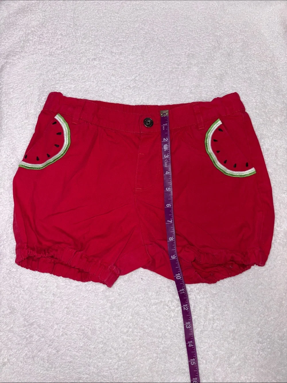 Gymboree Bright Red Watermelon Pocket Shorts girls size 8